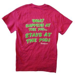 Piggly Wiggly Shirt Unisex Size Small Pig Pink Green Grocery Store Tennessee
